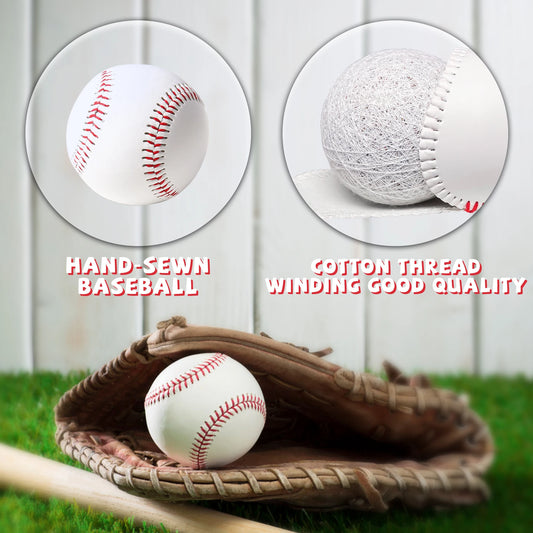 Bucket of Baseballs - 24 Pack Standard Size Adult Training Balls for Pitching, Hitting, Fielding - Unmarked & Leather Covered Pr