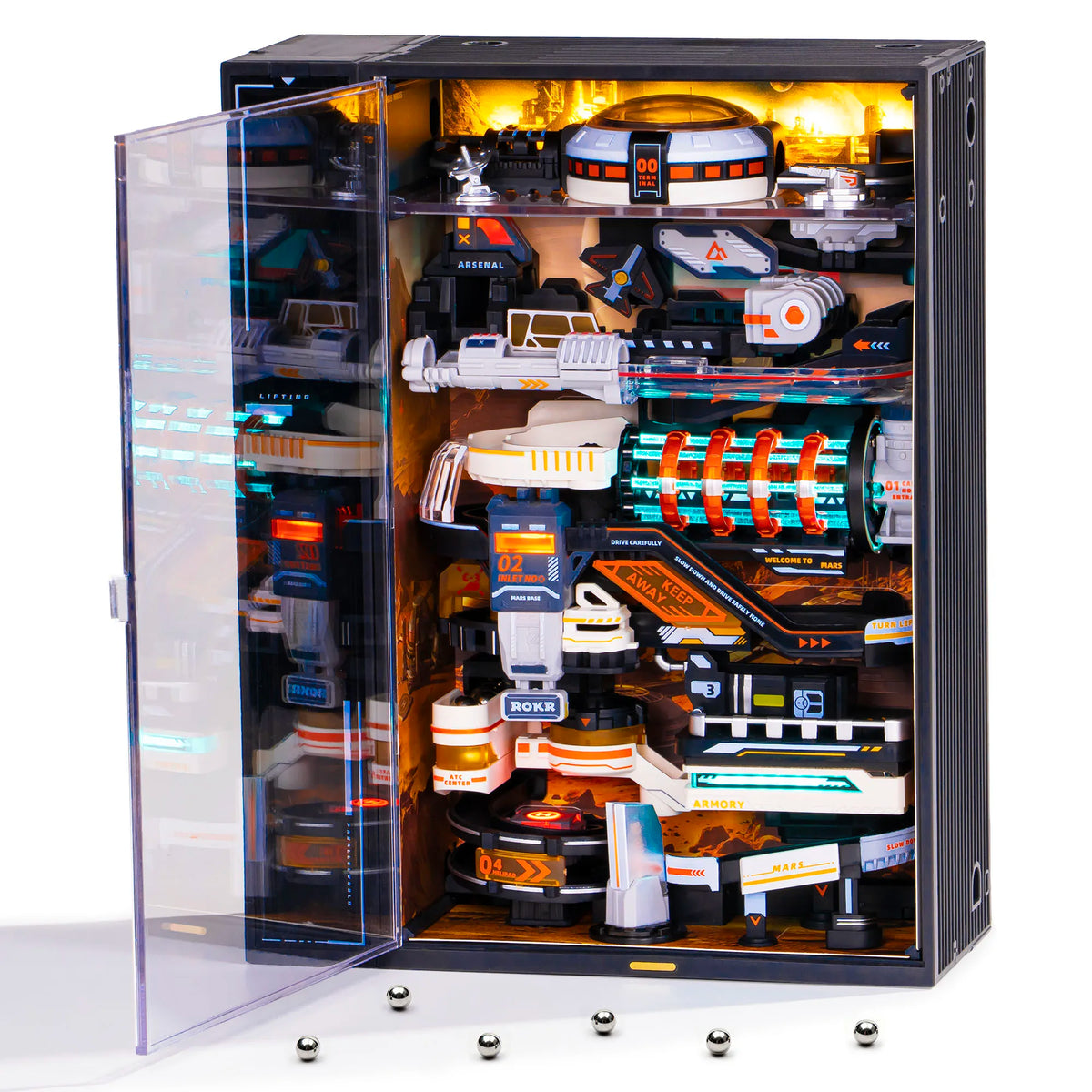 ROKR Mars Outpost Mechanical Marble Run 3D Puzzle Kit