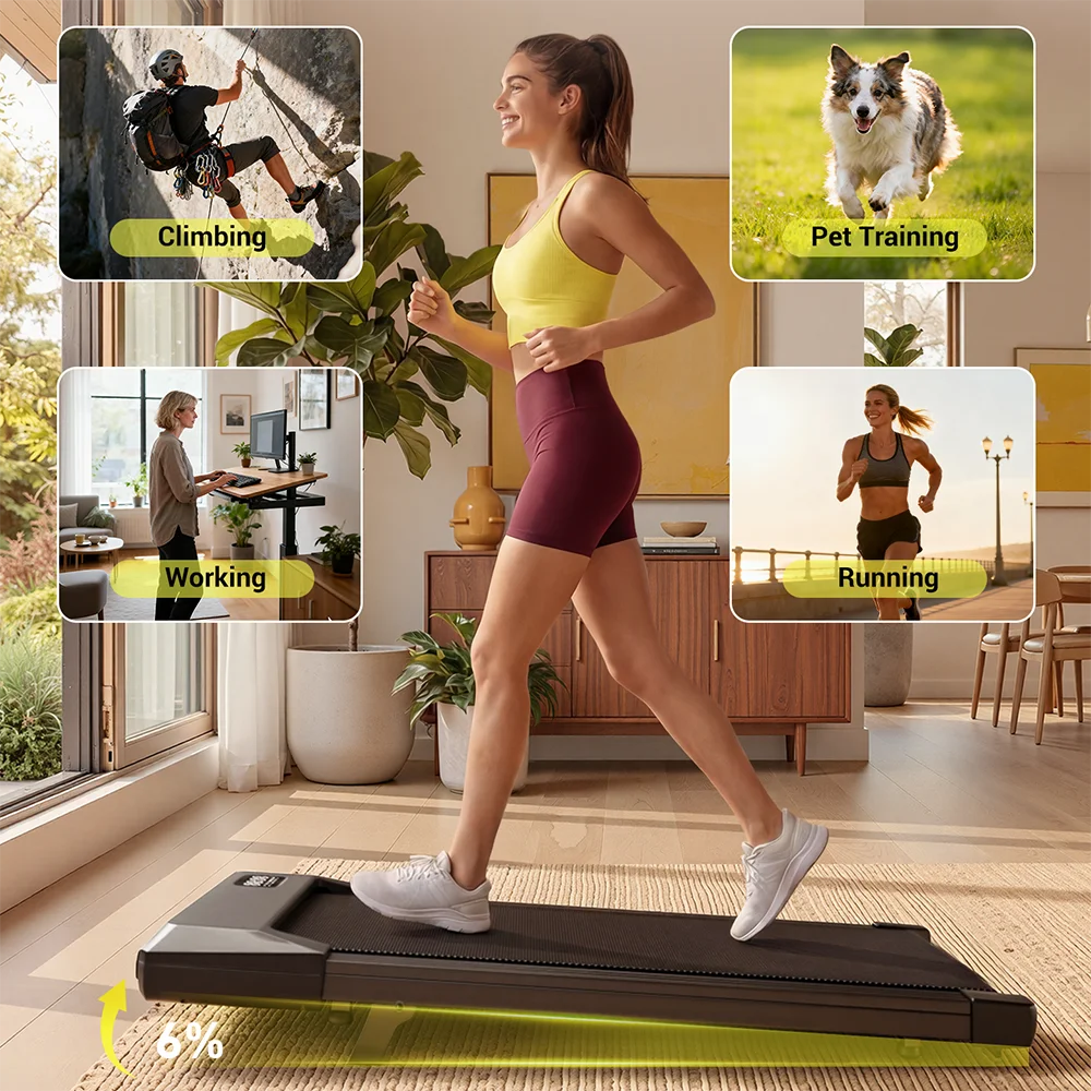 Superun Portable Under Desk Walking Pad Treadmill