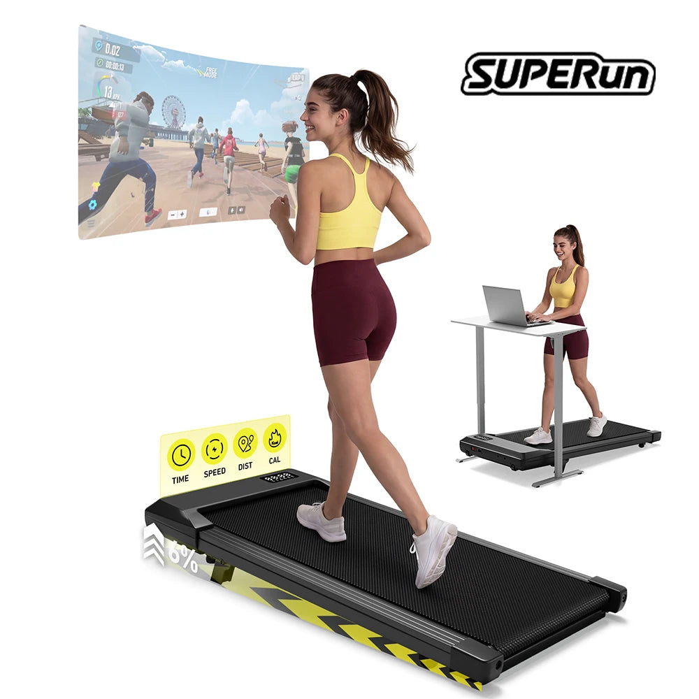 Superun Portable Under Desk Walking Pad Mini Treadmill