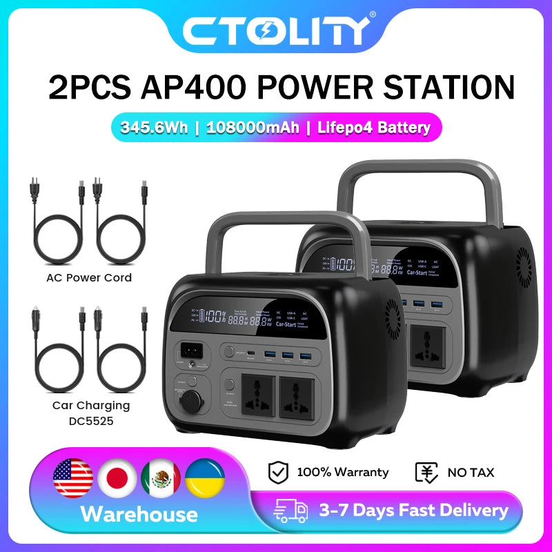 CTOLITY Portable Power Station With LiFePO4 Battery