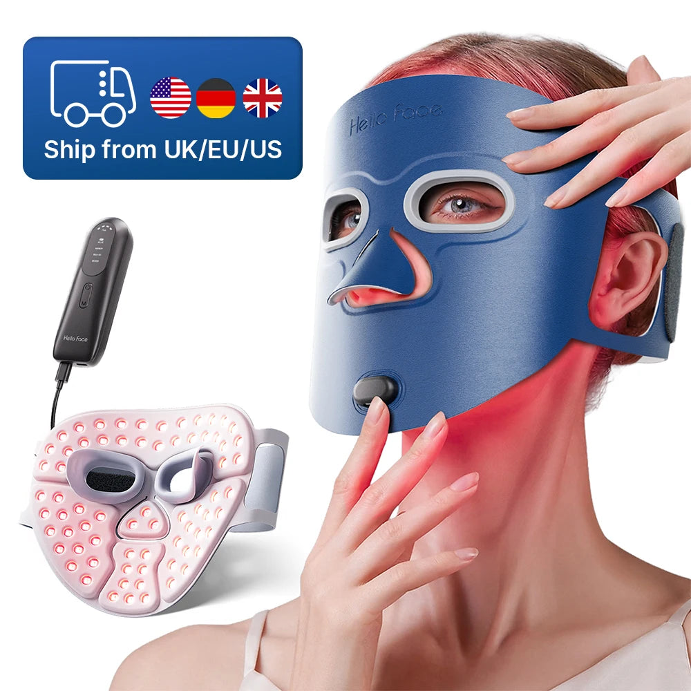 Hello Face LED Light Therapy Mask for Acne and Wrinkles