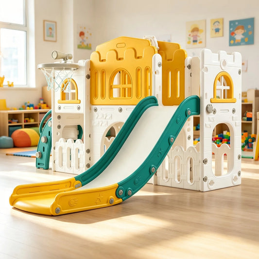 HiMISS Toddler Indoor Outdoor Slide And Climbing Playset
