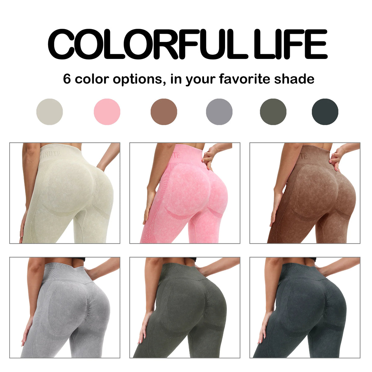 Women's Seamless High Waisted Butt Lifting Yoga Leggings