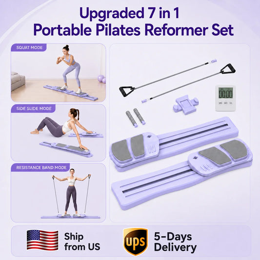WSUEL Multifunctional Pilates Reformer Board for Home Workouts