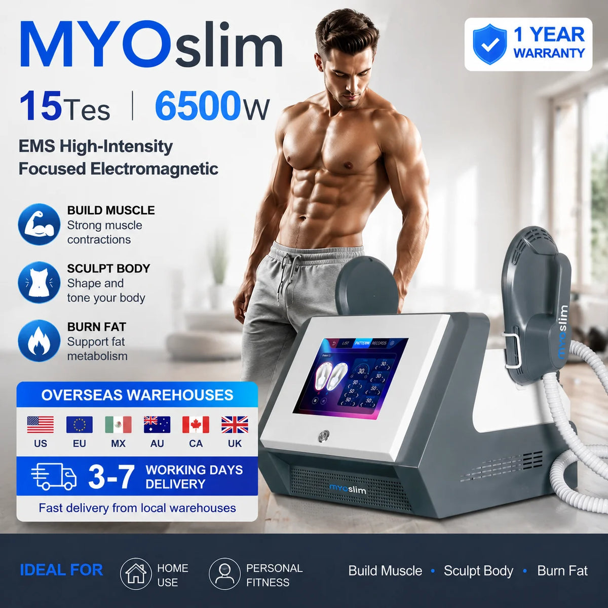 MYOSLIM EMSZero Muscle Stimulator Body Sculpting Machine