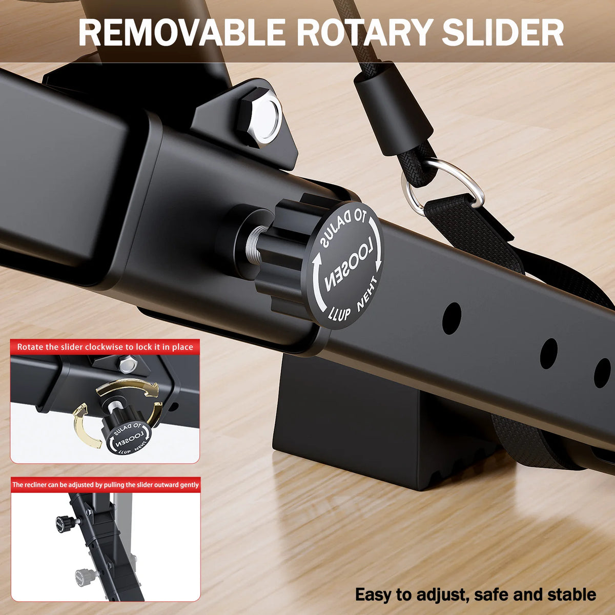 Multifunctional Adjustable Foldable Weight Bench for Full Body Strength Training