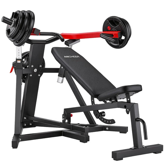Adjustable Foldable Bench Press Machine for Chest and Shoulder Workouts