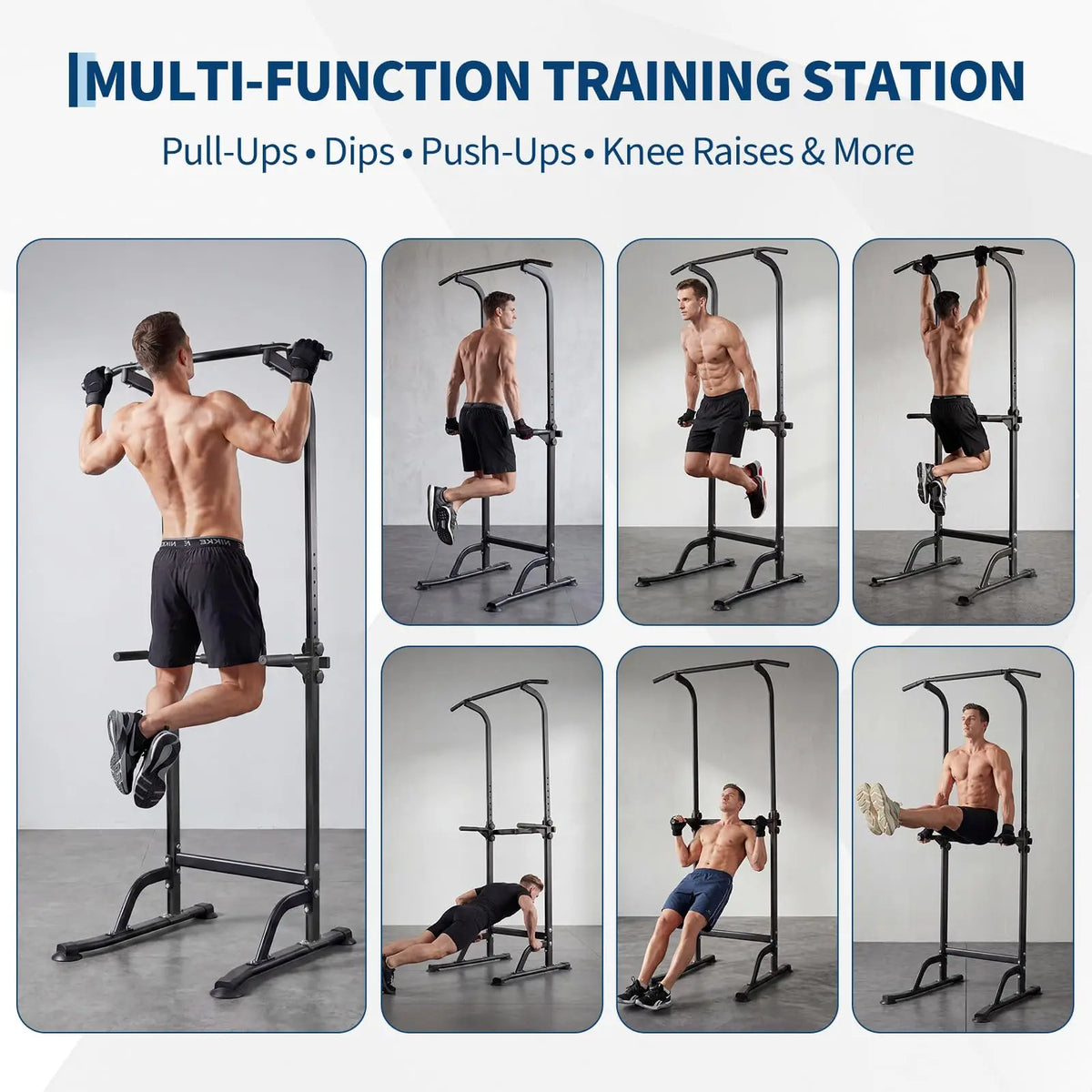 HiMISS Adjustable Power Tower Pull Up and Dip Station