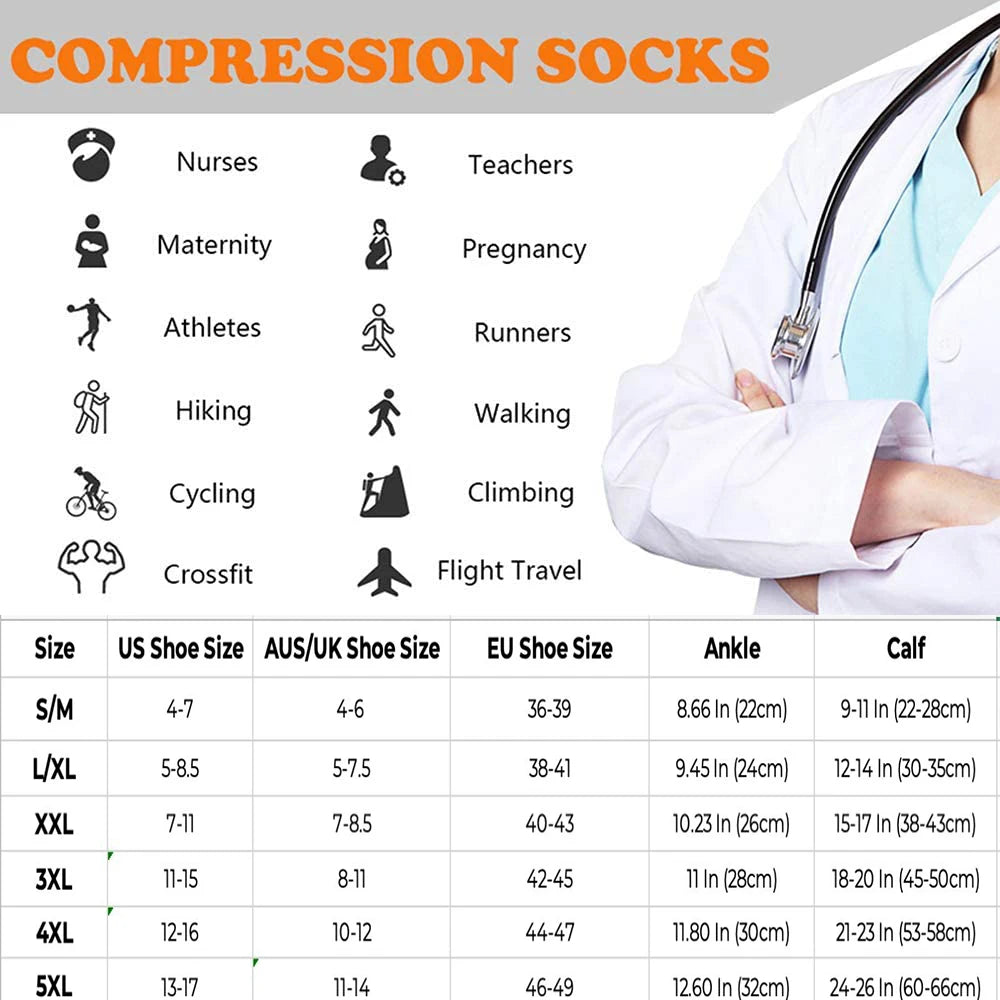 BROTHOCK Athletic Compression Socks for Nursing and Sports
