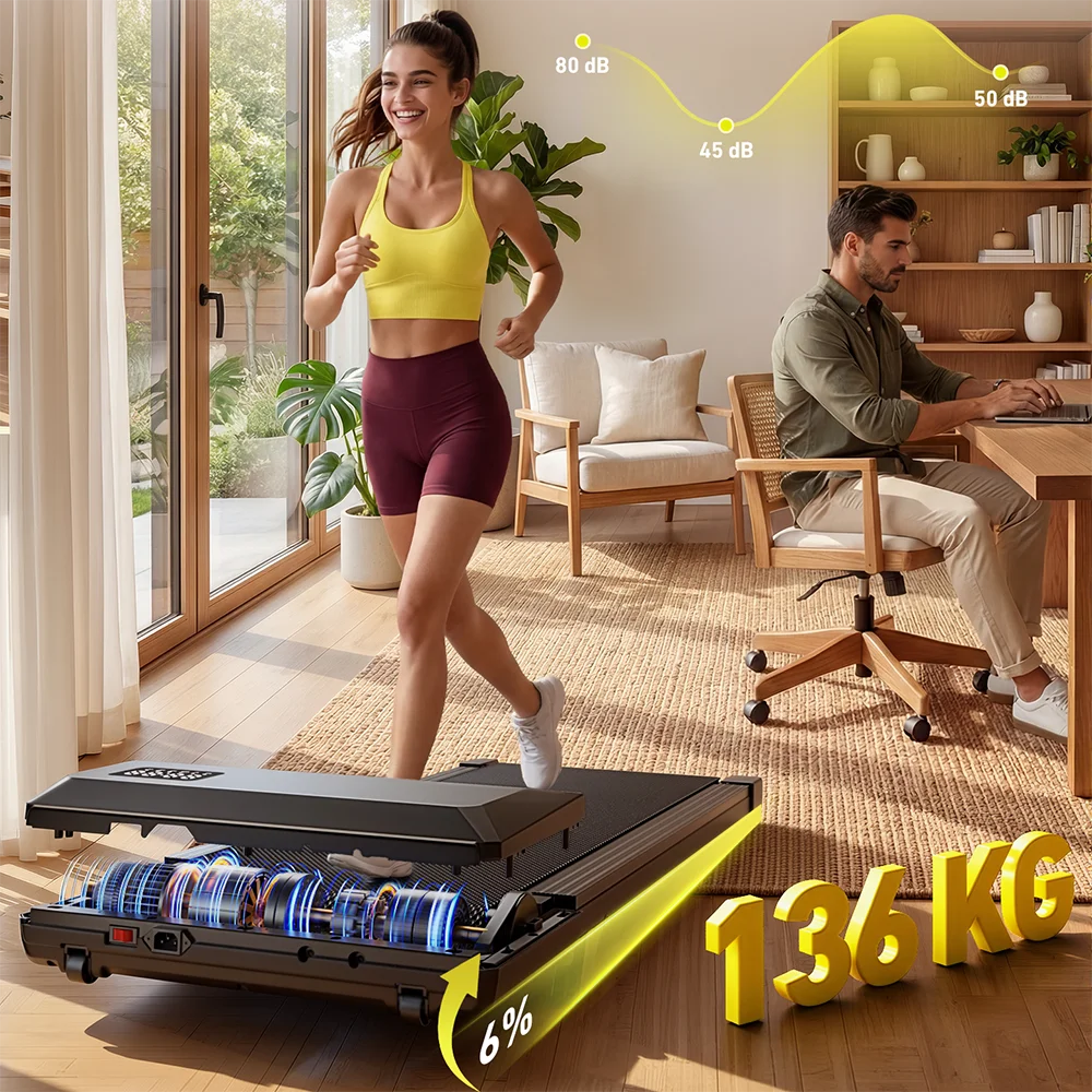 Superun Portable Under Desk Walking Pad Mini Treadmill