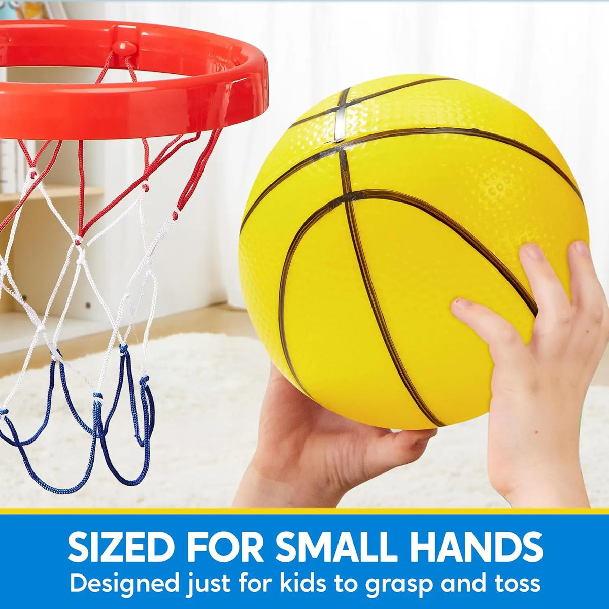 Joyfy Mini Basketball Toys for Kids and Hoop Play