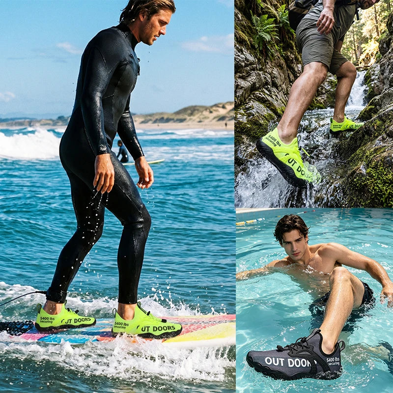 Men's Quick Dry Barefoot Water Shoes for Swimming and Beach