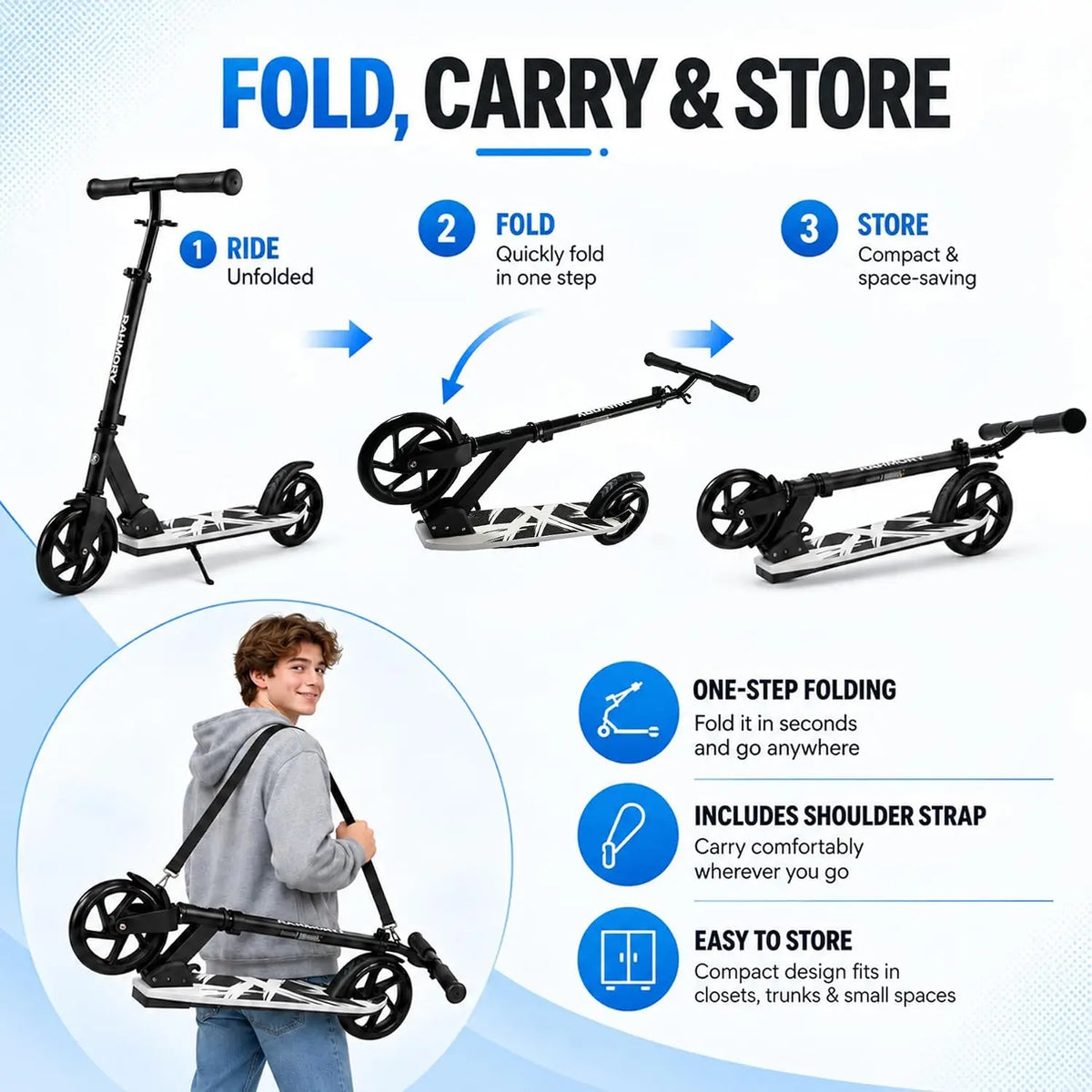 Kick Scooter for Kids, Teens and Adults