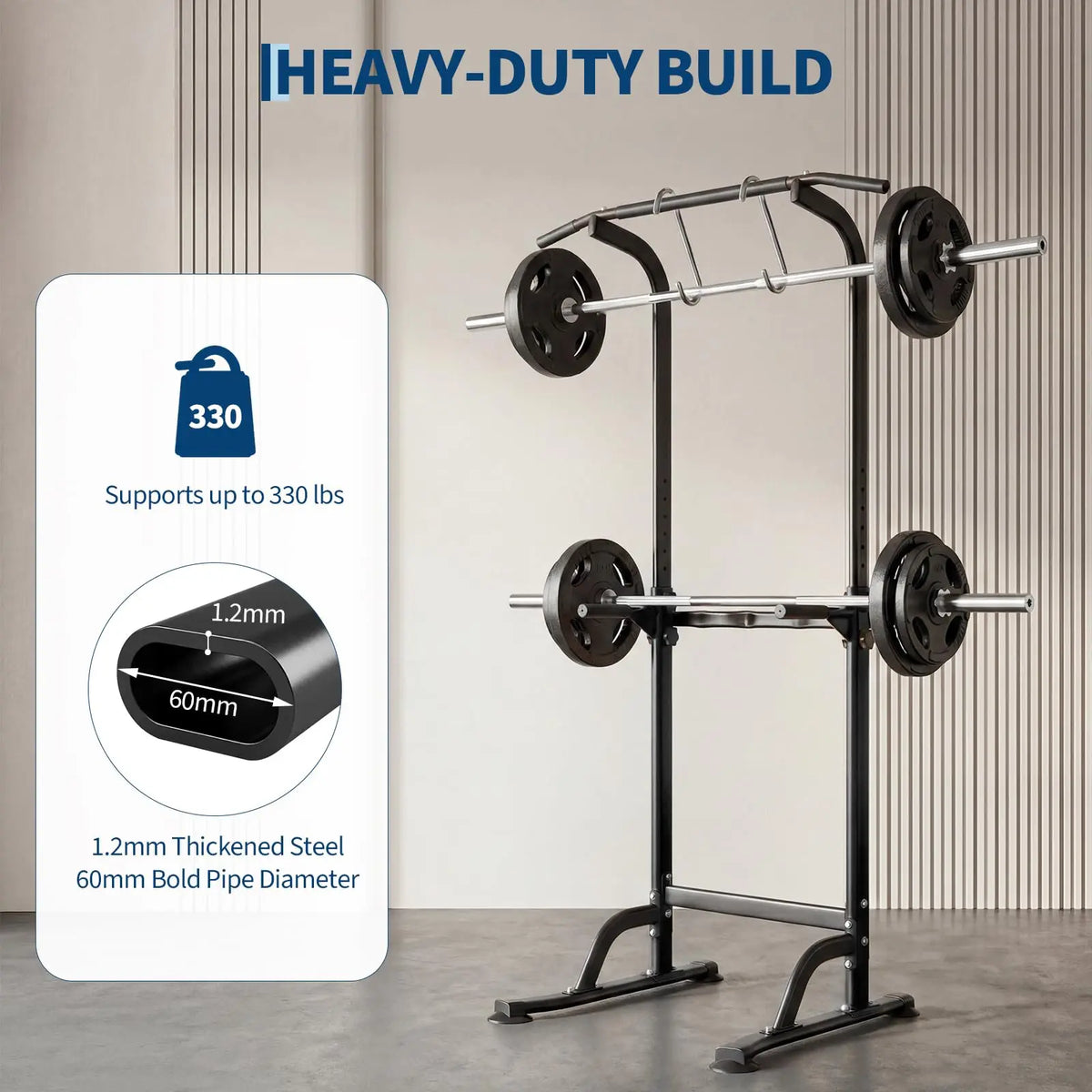 HiMISS Adjustable Power Tower Pull Up and Dip Station