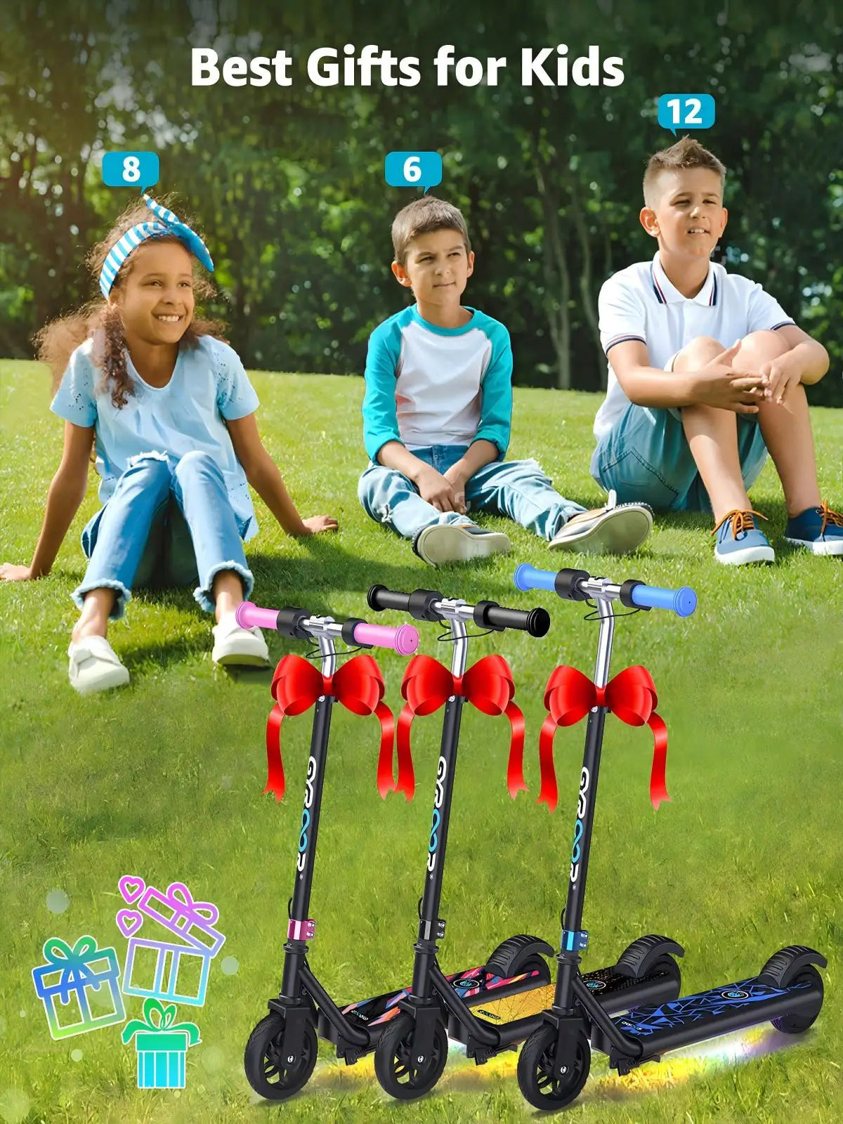 H30Max Kids Electric Scooter With LED Display And Dual Brakes