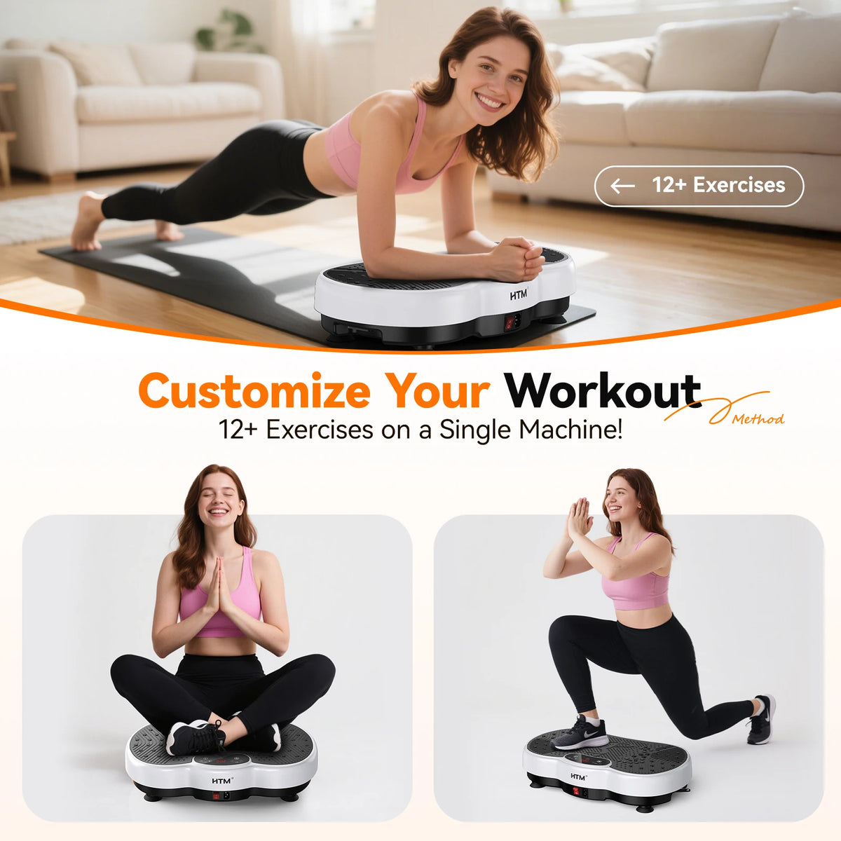 HTM Whole Body Vibration Plate Fitness Exercise Machine