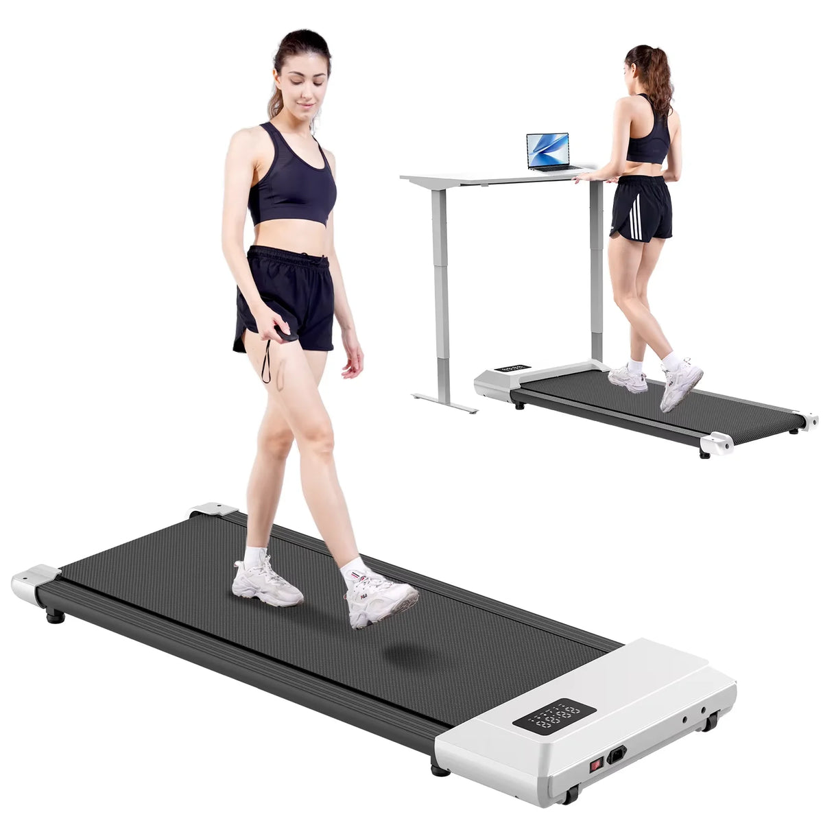 Superun Portable Under Desk Walking Pad Treadmill