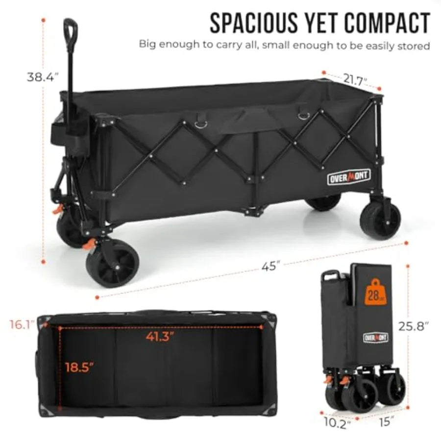 Collapsible All Terrain Wagon Cart for Camping and Groceries