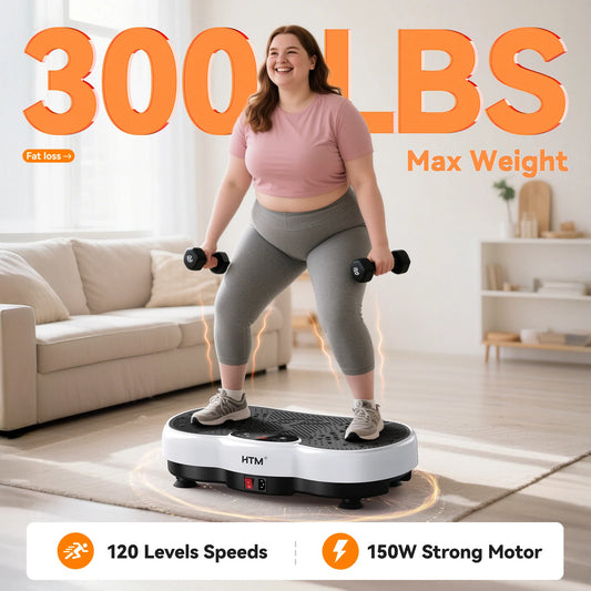 Portable Full Body Vibration Exercise Plate With Handles