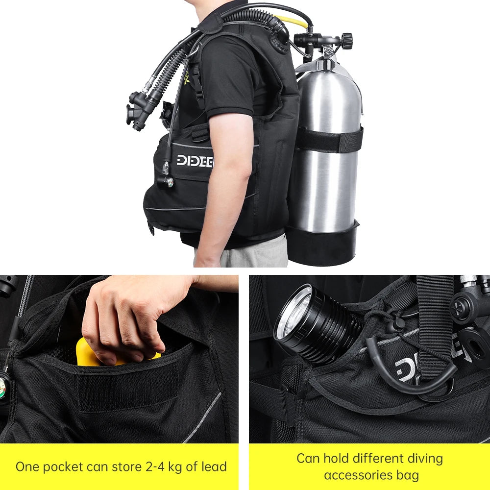 DIDEEP Scuba Diving Buoyancy Control Device BCD