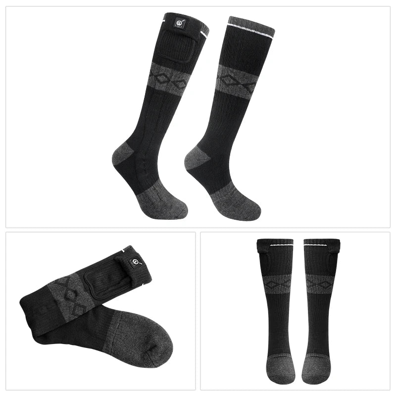 Savior Rechargeable Heated Socks for Skiing and Cycling