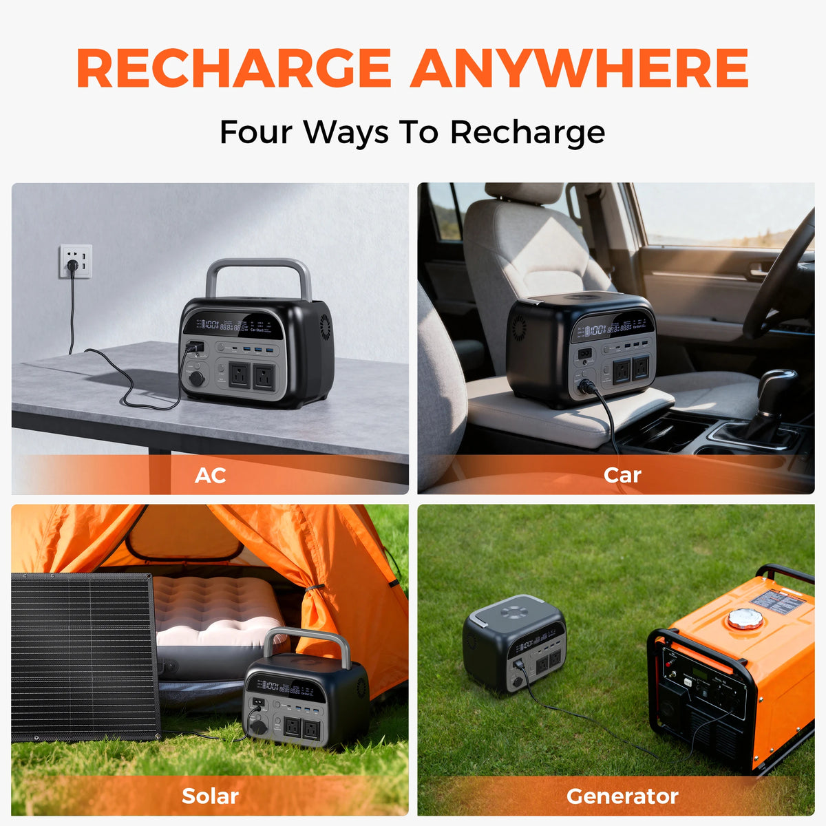 CTOLITY Portable Power Station With LiFePO4 Battery