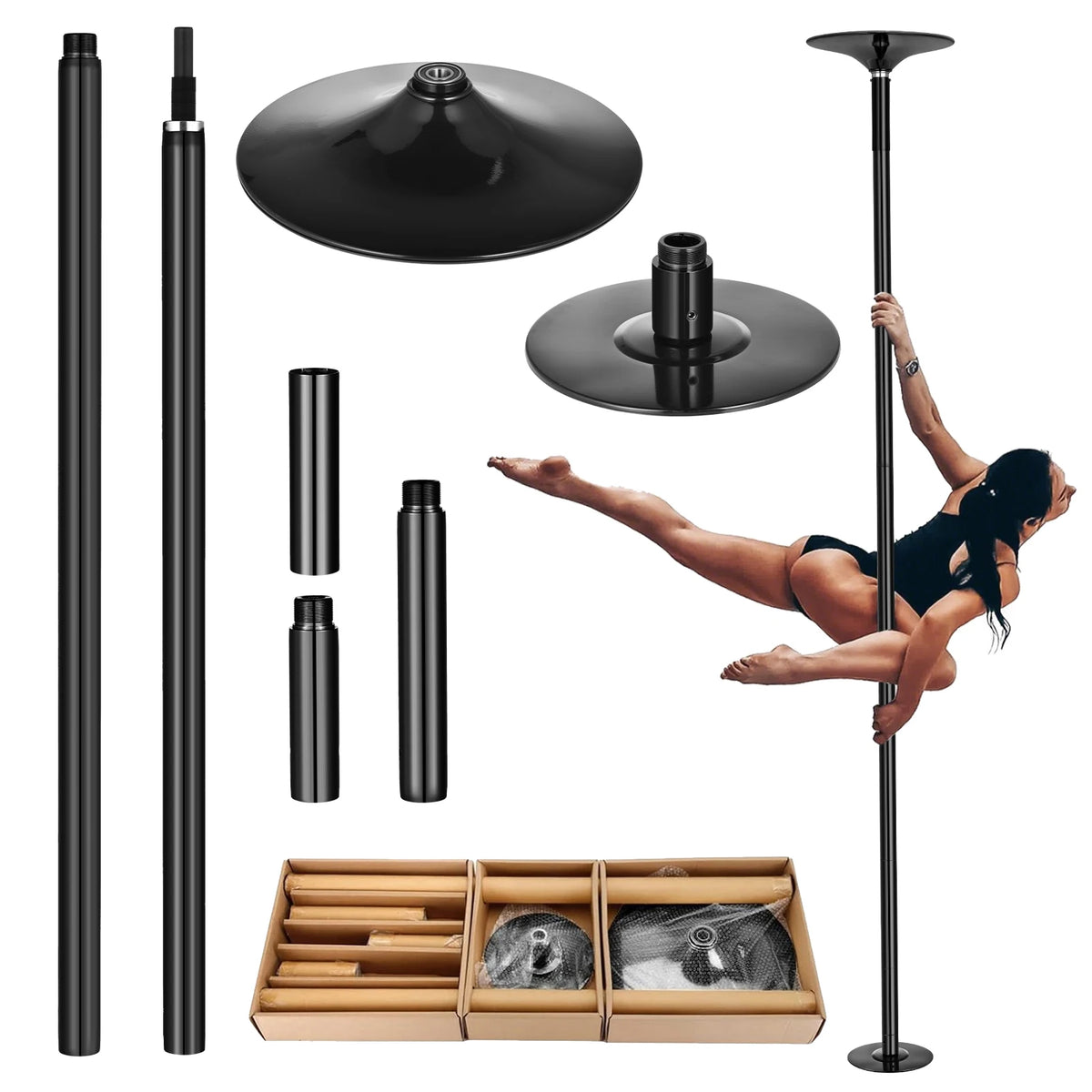 Portable Adjustable Static Dance Pole for Home Training