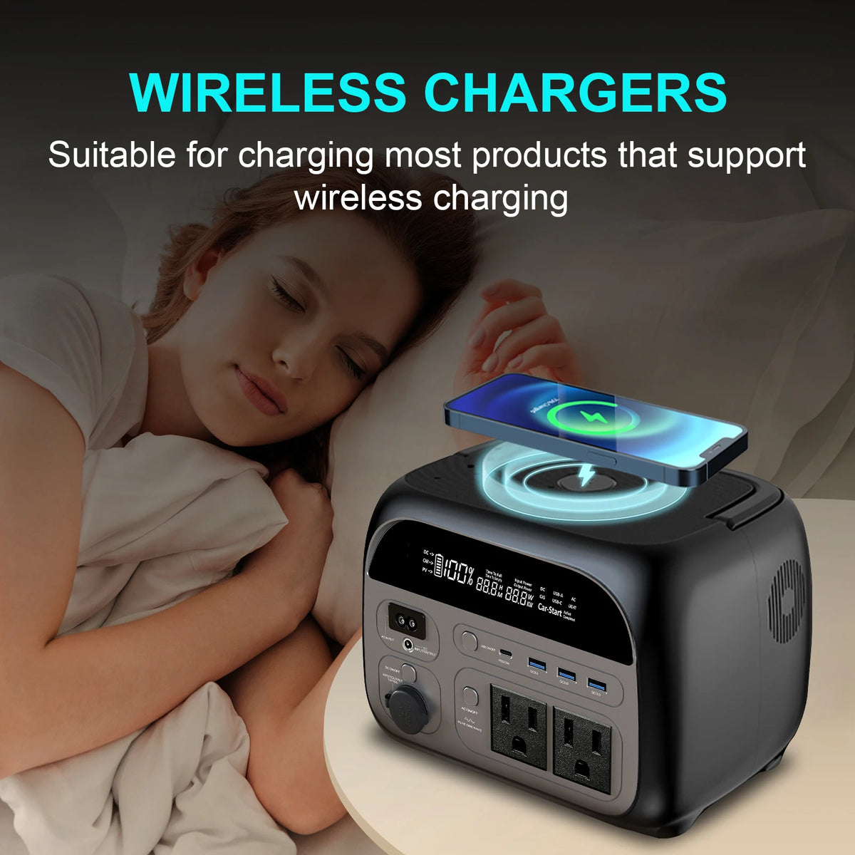 CTOLITY Portable Power Station With LiFePO4 Battery
