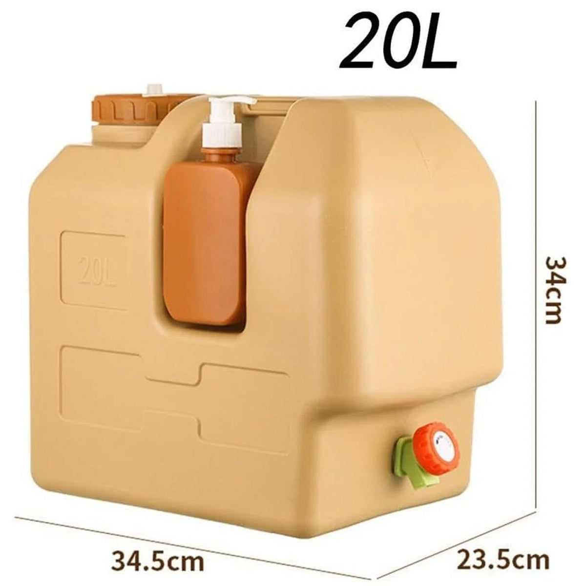 Portable Emergency Water Storage Container With Spigot For Camping