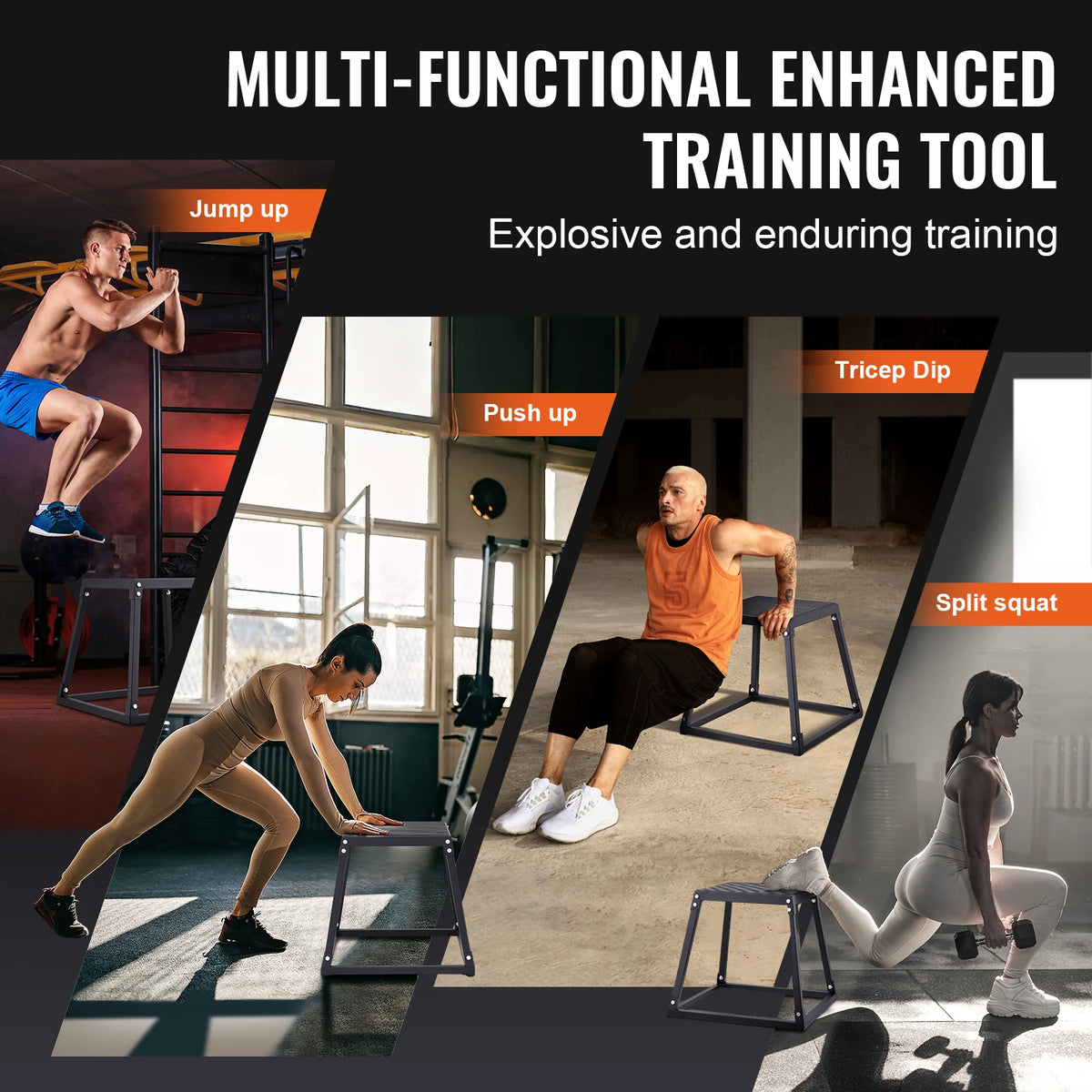 SucceBuy Anti Slip Plyometric Jump Box for Fitness Training